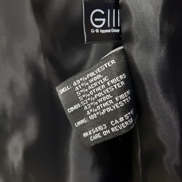 Women's Black Rivet Classy Wool Blend Color Block Winter Coat L Fully Lined NWOT - Picture 7 of 14